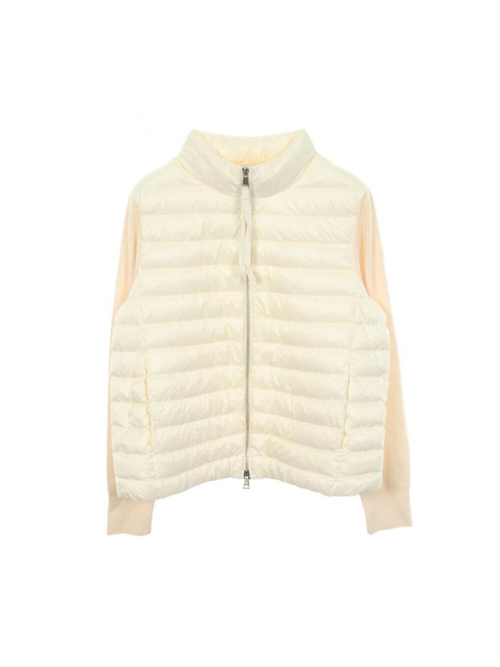 Moncler Down Jacket Knit Contrast Nylon Wool